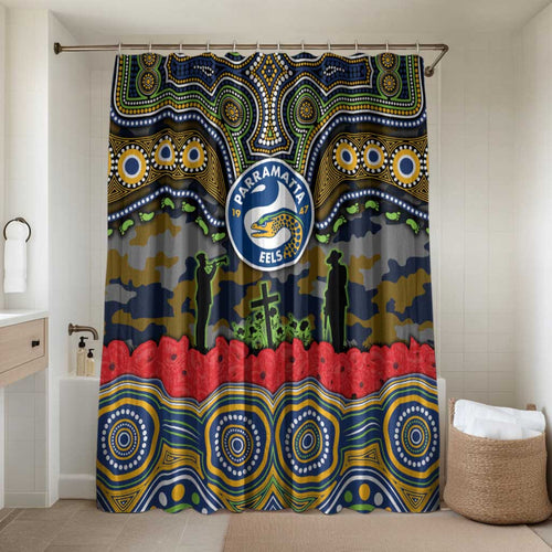 ANZAC Day Parramatta Eels Bathroom Set Military Memorial Aboriginal Indigenous Art