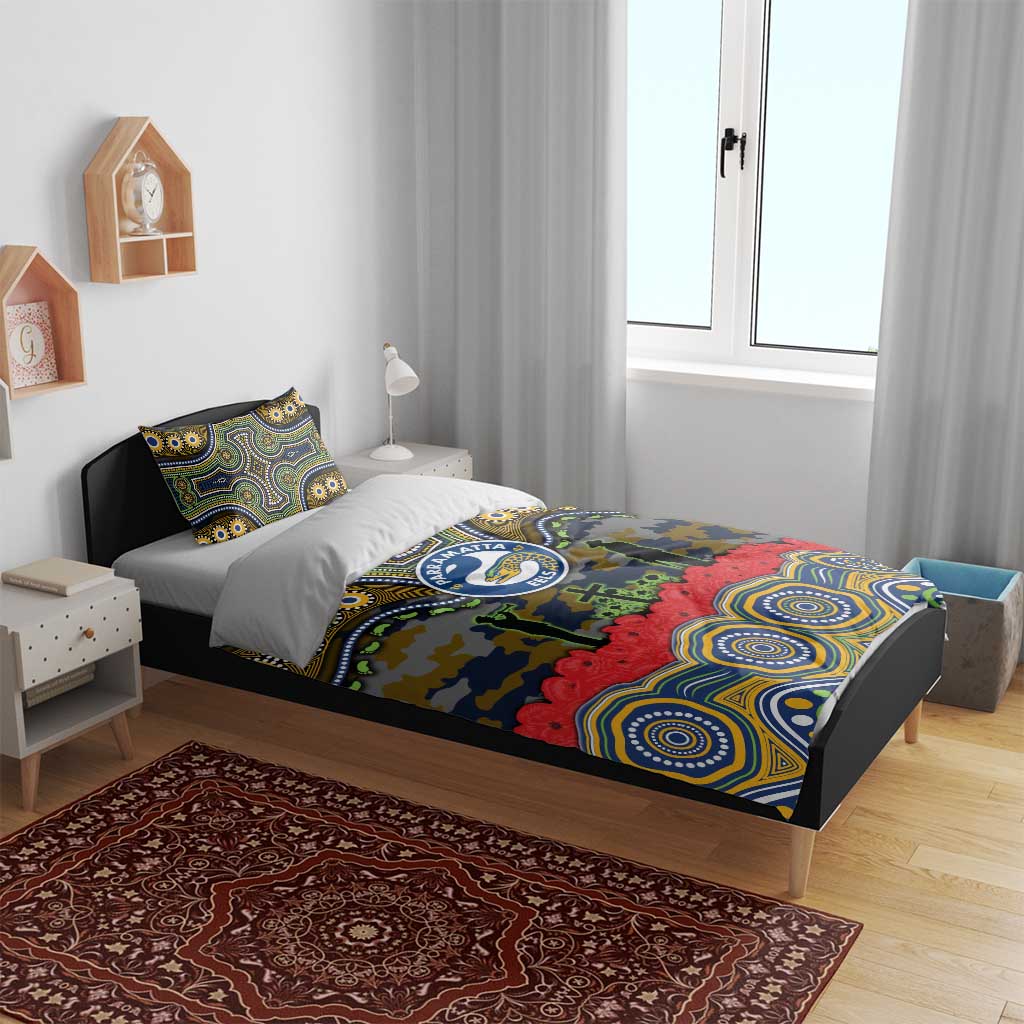 ANZAC Day Parramatta Eels Bedding Set Military Memorial Aboriginal Indigenous Art