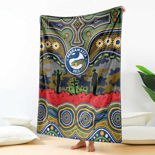 ANZAC Day Parramatta Eels Blanket Military Memorial Aboriginal Indigenous Art