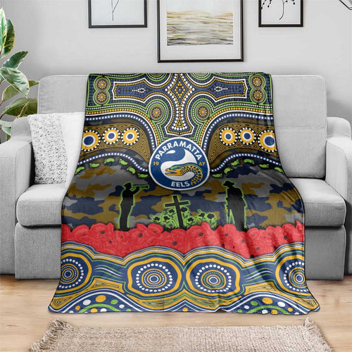 ANZAC Day Parramatta Eels Blanket Military Memorial Aboriginal Indigenous Art