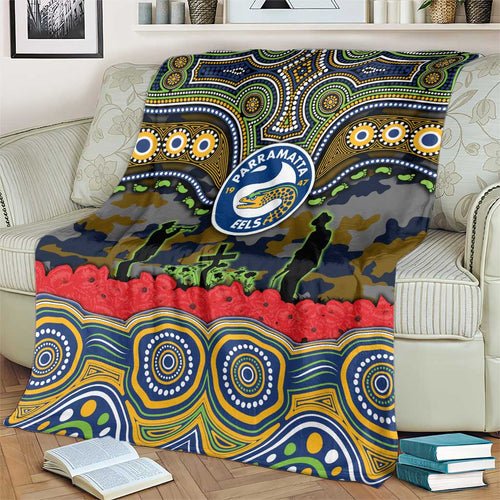 ANZAC Day Parramatta Eels Blanket Military Memorial Aboriginal Indigenous Art