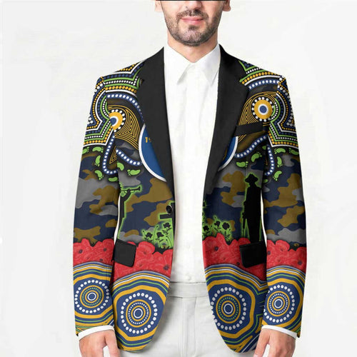 ANZAC Day Parramatta Eels Blazer Military Memorial Aboriginal Indigenous Art