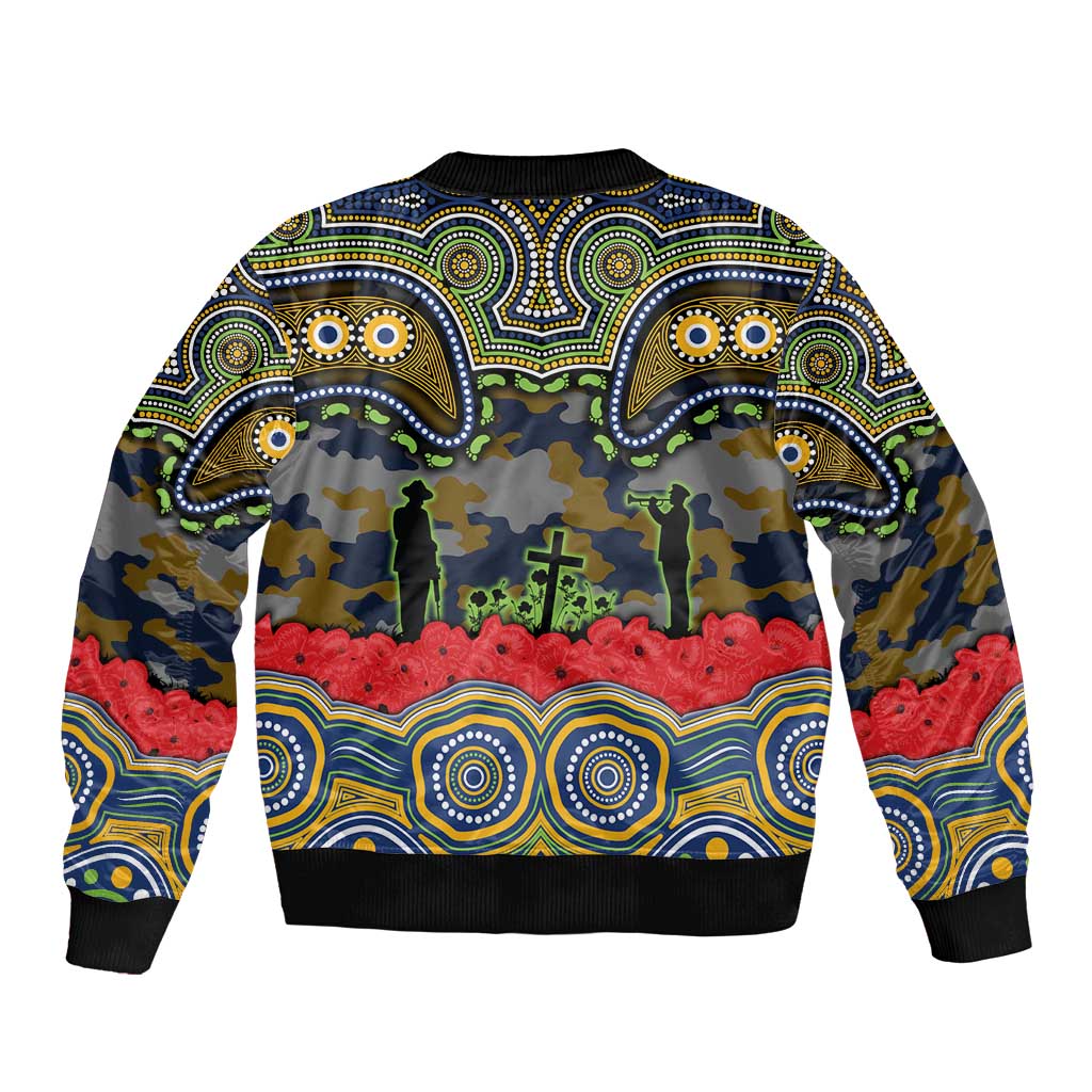 ANZAC Day Parramatta Eels Bomber Jacket Military Memorial Aboriginal Indigenous Art