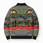 ANZAC Day Parramatta Eels Bomber Puffer Jacket Military Memorial Aboriginal Indigenous Art