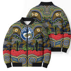 ANZAC Day Parramatta Eels Bomber Puffer Jacket Military Memorial Aboriginal Indigenous Art