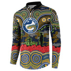 ANZAC Day Parramatta Eels Button Sweatshirt Military Memorial Aboriginal Indigenous Art