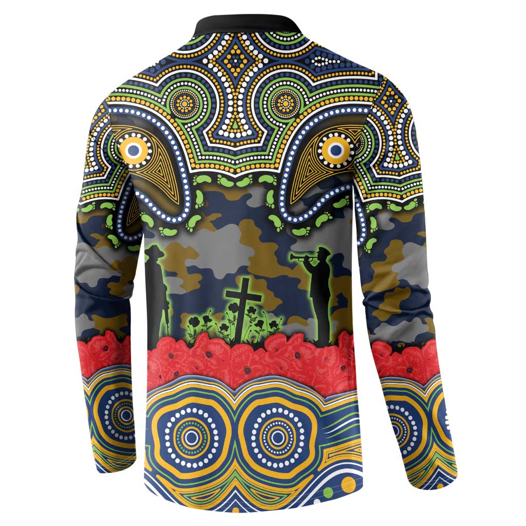 ANZAC Day Parramatta Eels Button Sweatshirt Military Memorial Aboriginal Indigenous Art