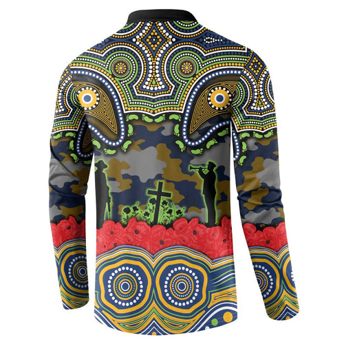ANZAC Day Parramatta Eels Button Sweatshirt Military Memorial Aboriginal Indigenous Art