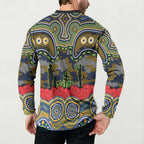 ANZAC Day Parramatta Eels Button Sweatshirt Military Memorial Aboriginal Indigenous Art