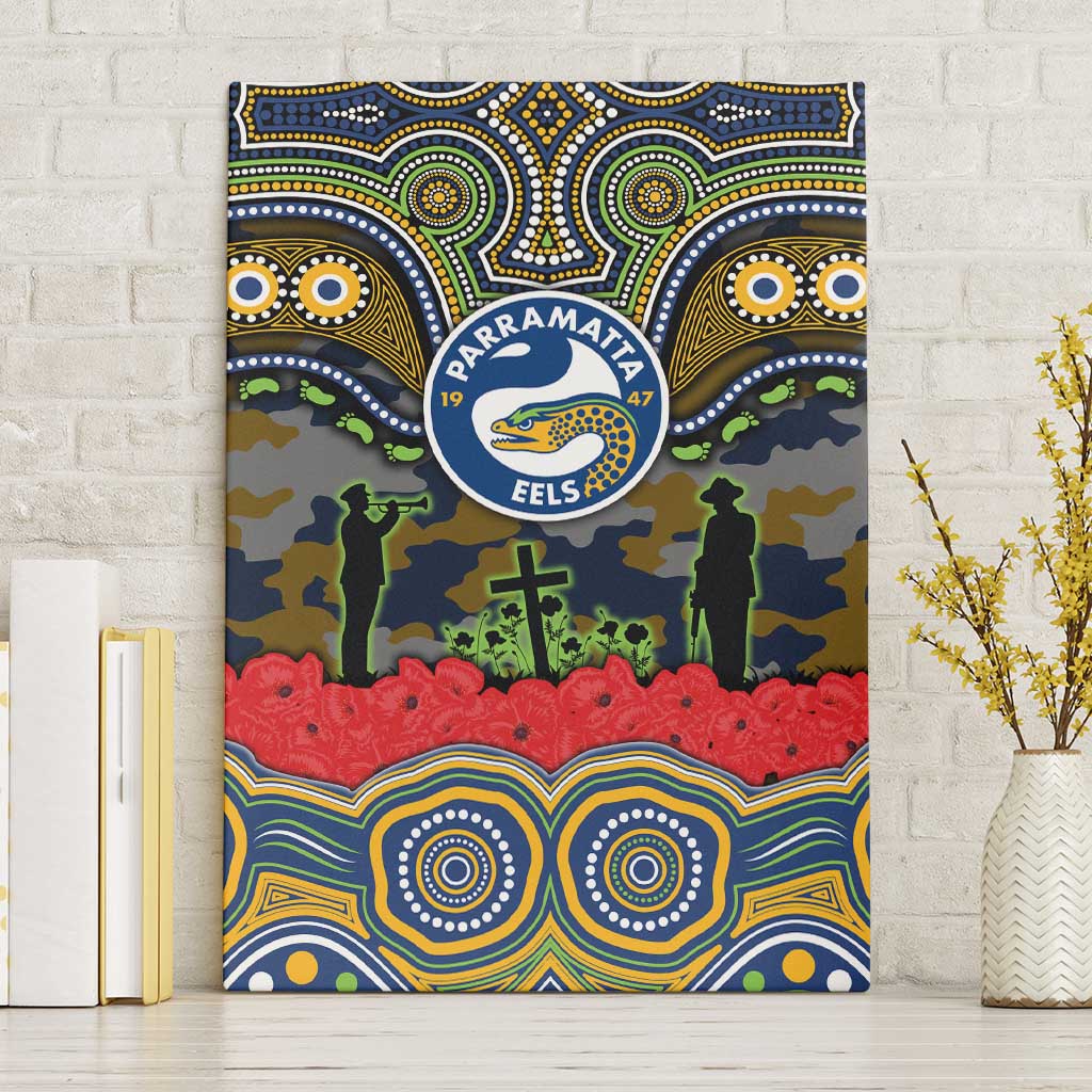 ANZAC Day Parramatta Eels Canvas Wall Art Military Memorial Aboriginal Indigenous Art