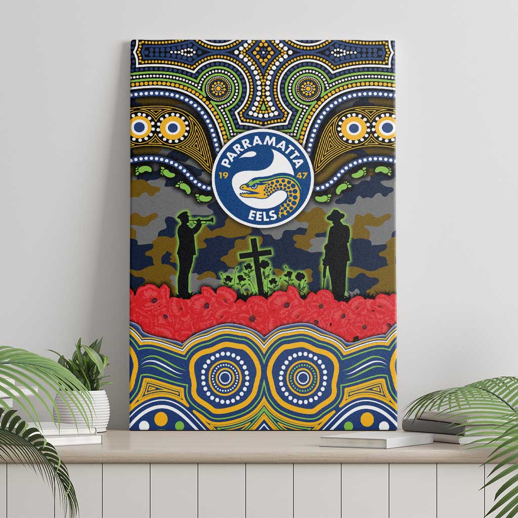 ANZAC Day Parramatta Eels Canvas Wall Art Military Memorial Aboriginal Indigenous Art