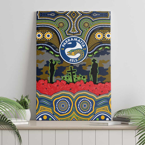 ANZAC Day Parramatta Eels Canvas Wall Art Military Memorial Aboriginal Indigenous Art