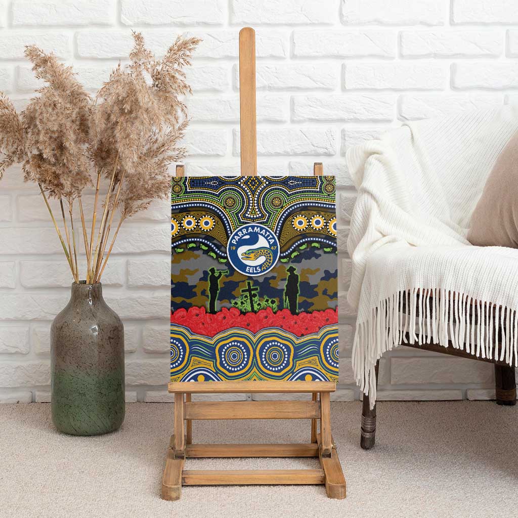 ANZAC Day Parramatta Eels Canvas Wall Art Military Memorial Aboriginal Indigenous Art