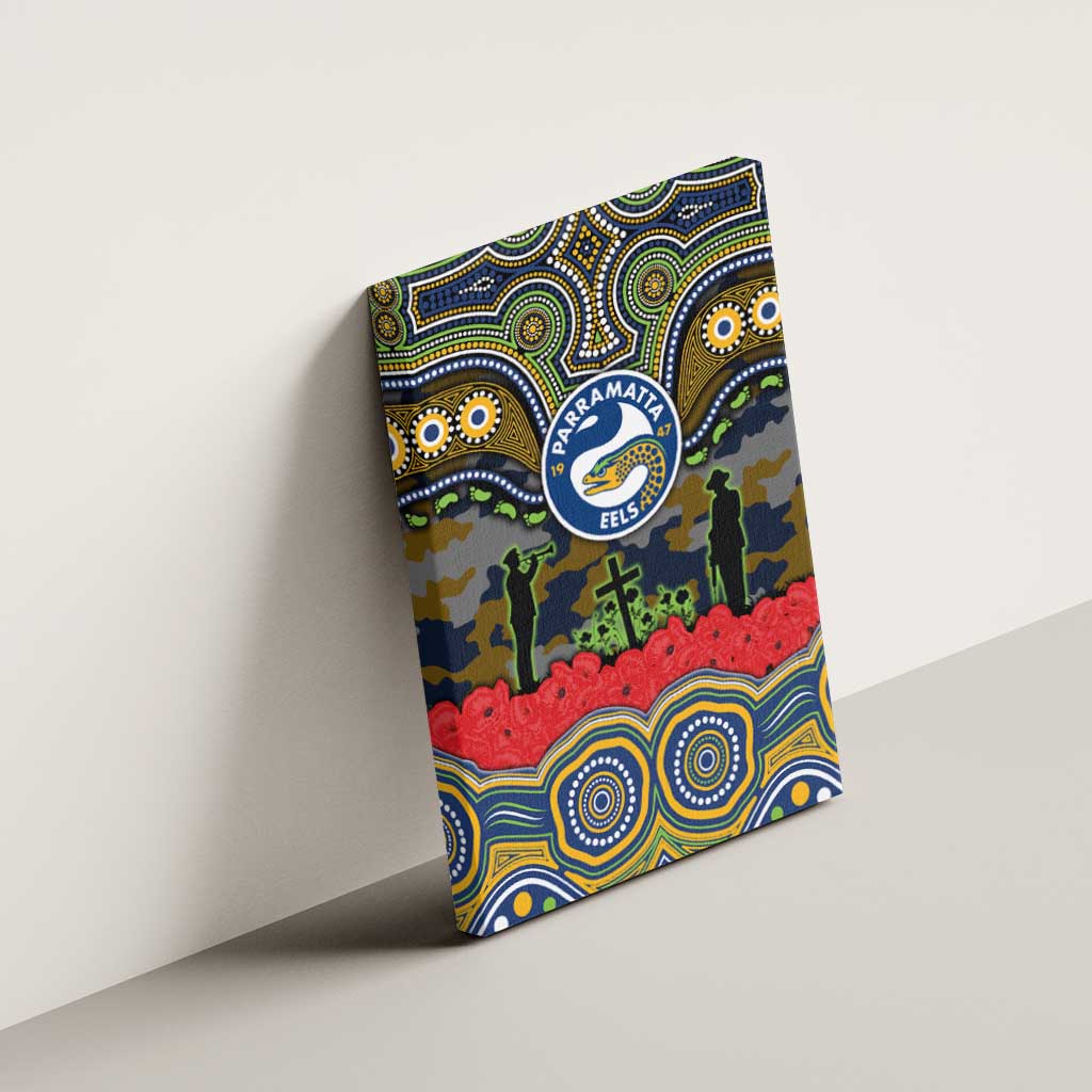 ANZAC Day Parramatta Eels Canvas Wall Art Military Memorial Aboriginal Indigenous Art