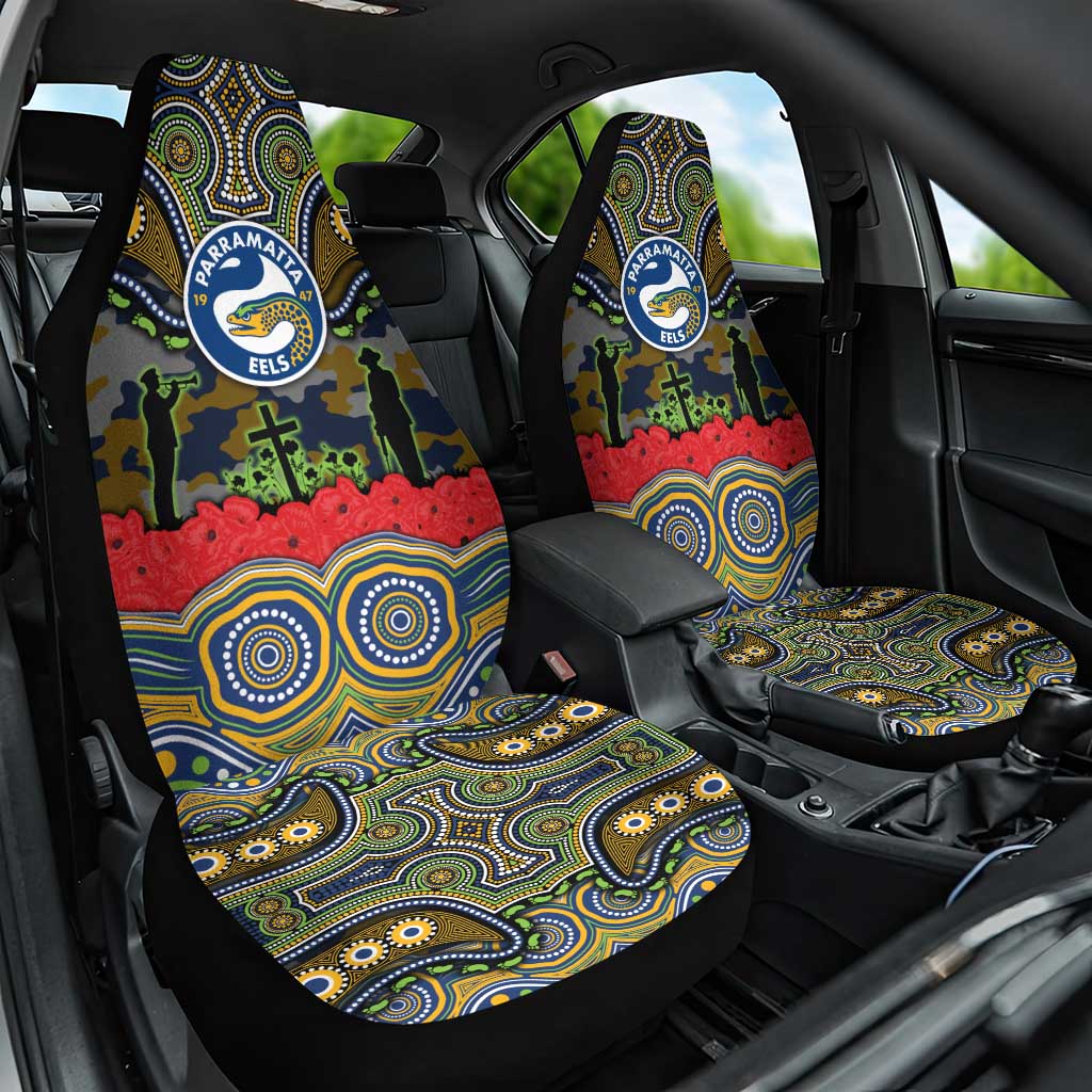 ANZAC Day Parramatta Eels Car Seat Cover Military Memorial Aboriginal Indigenous Art
