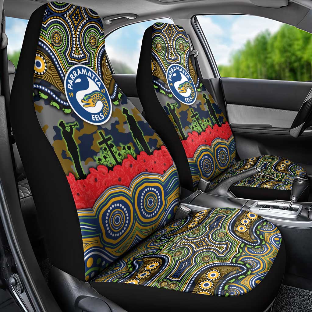ANZAC Day Parramatta Eels Car Seat Cover Military Memorial Aboriginal Indigenous Art