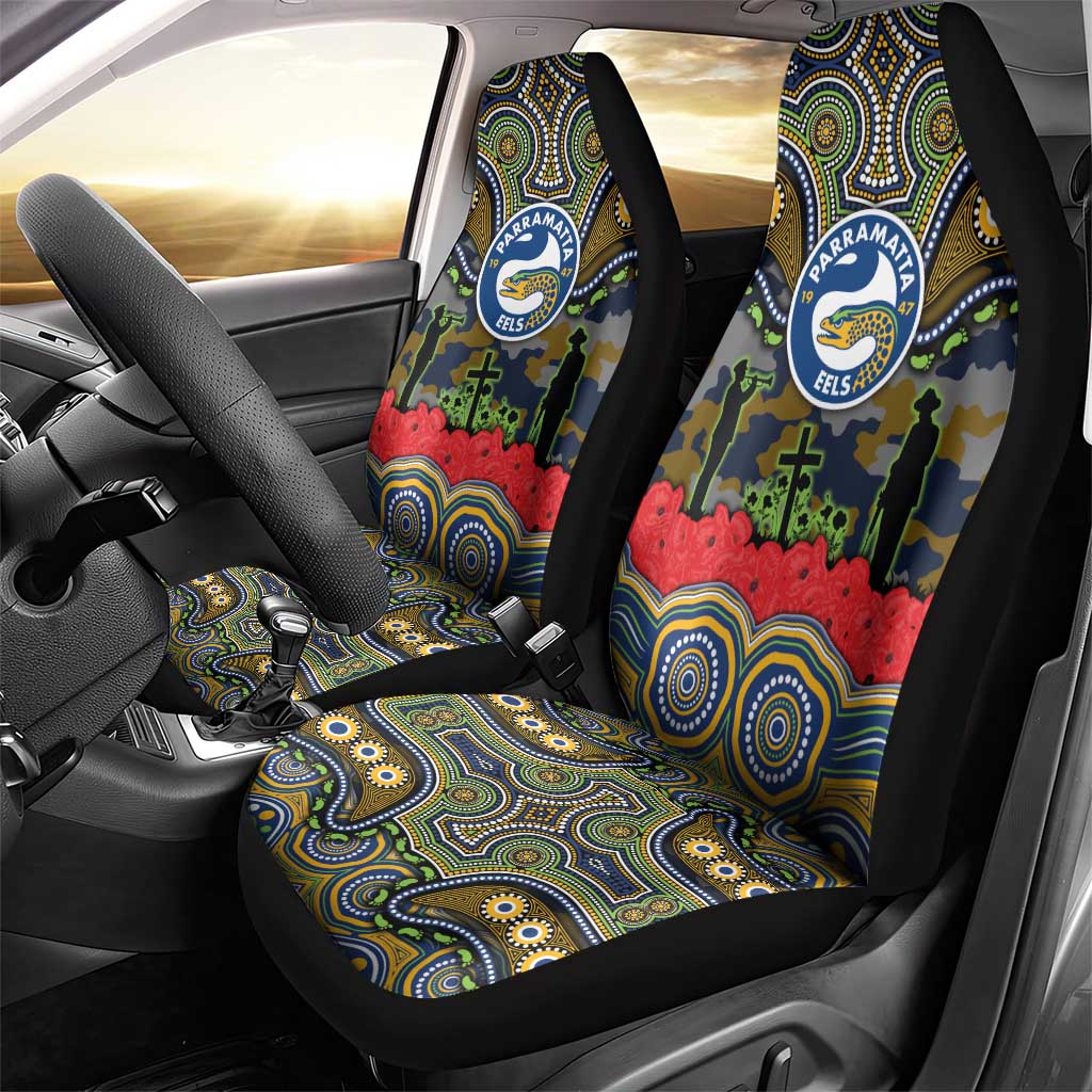 ANZAC Day Parramatta Eels Car Seat Cover Military Memorial Aboriginal Indigenous Art