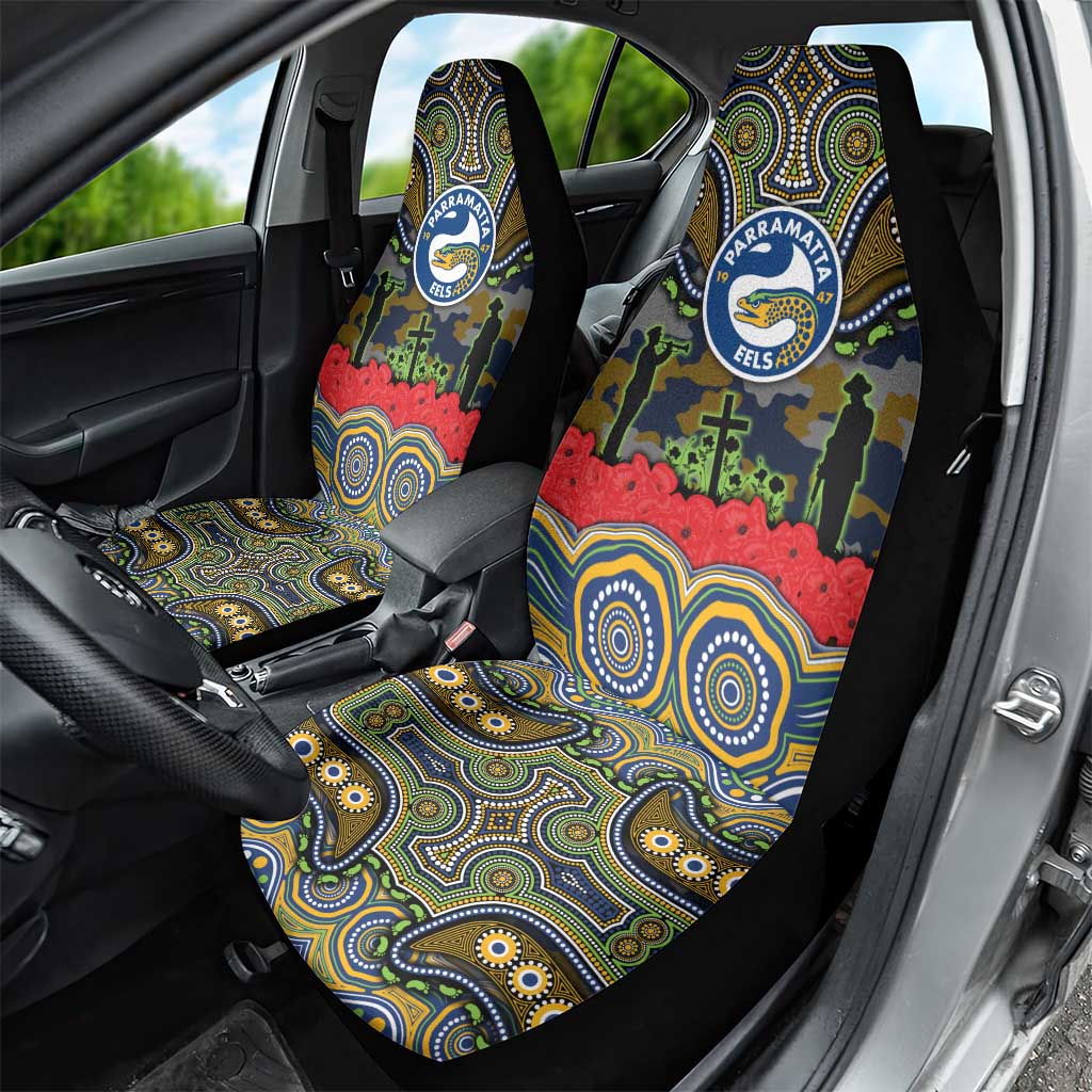 ANZAC Day Parramatta Eels Car Seat Cover Military Memorial Aboriginal Indigenous Art