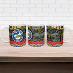 ANZAC Day Parramatta Eels Ceramic Mug Military Memorial Aboriginal Indigenous Art