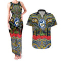 ANZAC Day Parramatta Eels Couples Matching Tank Maxi Dress and Hawaiian Shirt Military Memorial Aboriginal Indigenous Art
