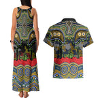 ANZAC Day Parramatta Eels Couples Matching Tank Maxi Dress and Hawaiian Shirt Military Memorial Aboriginal Indigenous Art