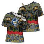 ANZAC Day Parramatta Eels Cross Shoulder Shirt Military Memorial Aboriginal Indigenous Art