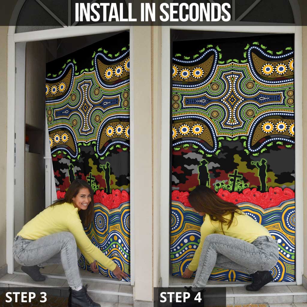 ANZAC Day Parramatta Eels Door Cover Military Memorial Aboriginal Indigenous Art