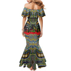 ANZAC Day Parramatta Eels Family Matching Mermaid Dress and Hawaiian Shirt Military Memorial Aboriginal Indigenous Art