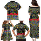 ANZAC Day Parramatta Eels Family Matching Puletasi and Hawaiian Shirt Military Memorial Aboriginal Indigenous Art