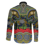 ANZAC Day Parramatta Eels Family Matching Summer Maxi Dress and Hawaiian Shirt Military Memorial Aboriginal Indigenous Art