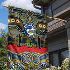 ANZAC Day Parramatta Eels Garden Flag Military Memorial Aboriginal Indigenous Art