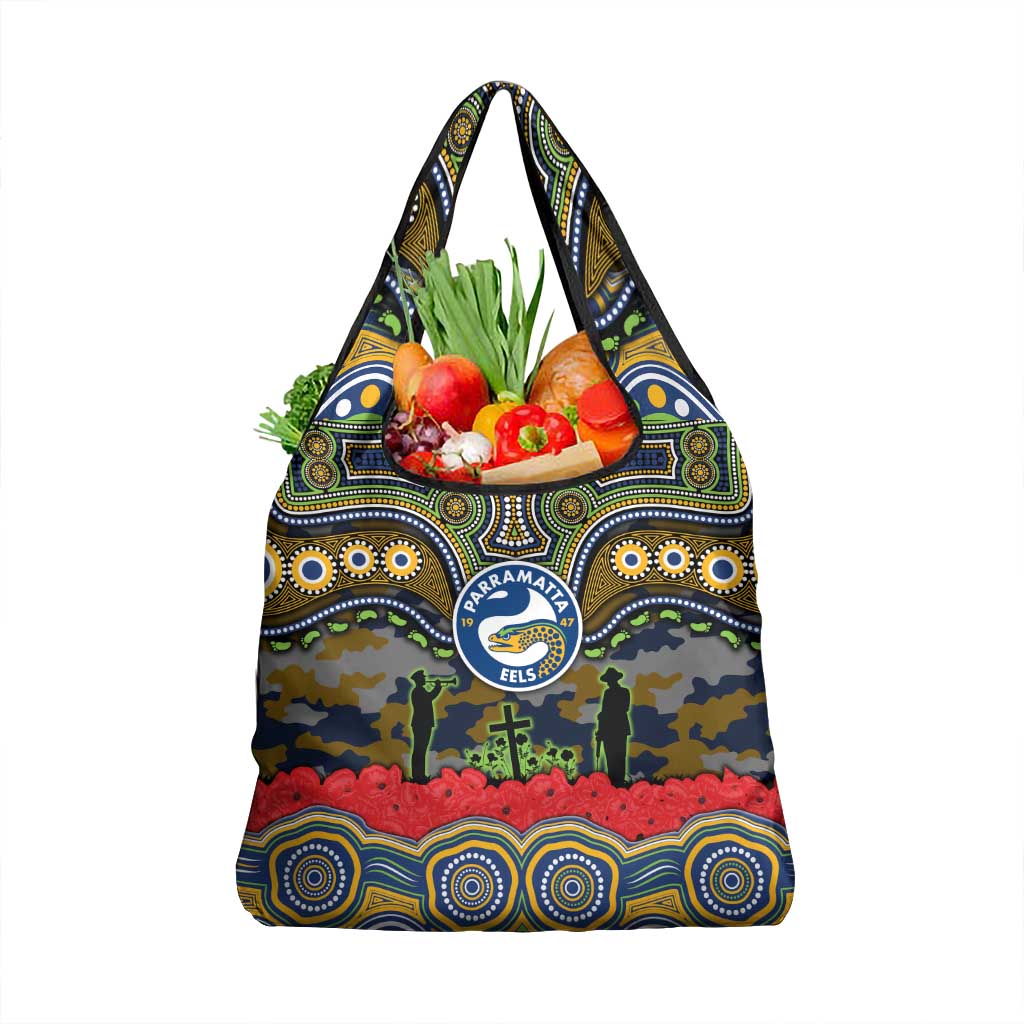 ANZAC Day Parramatta Eels Grocery Bag Military Memorial Aboriginal Indigenous Art