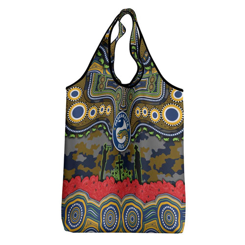 ANZAC Day Parramatta Eels Grocery Bag Military Memorial Aboriginal Indigenous Art