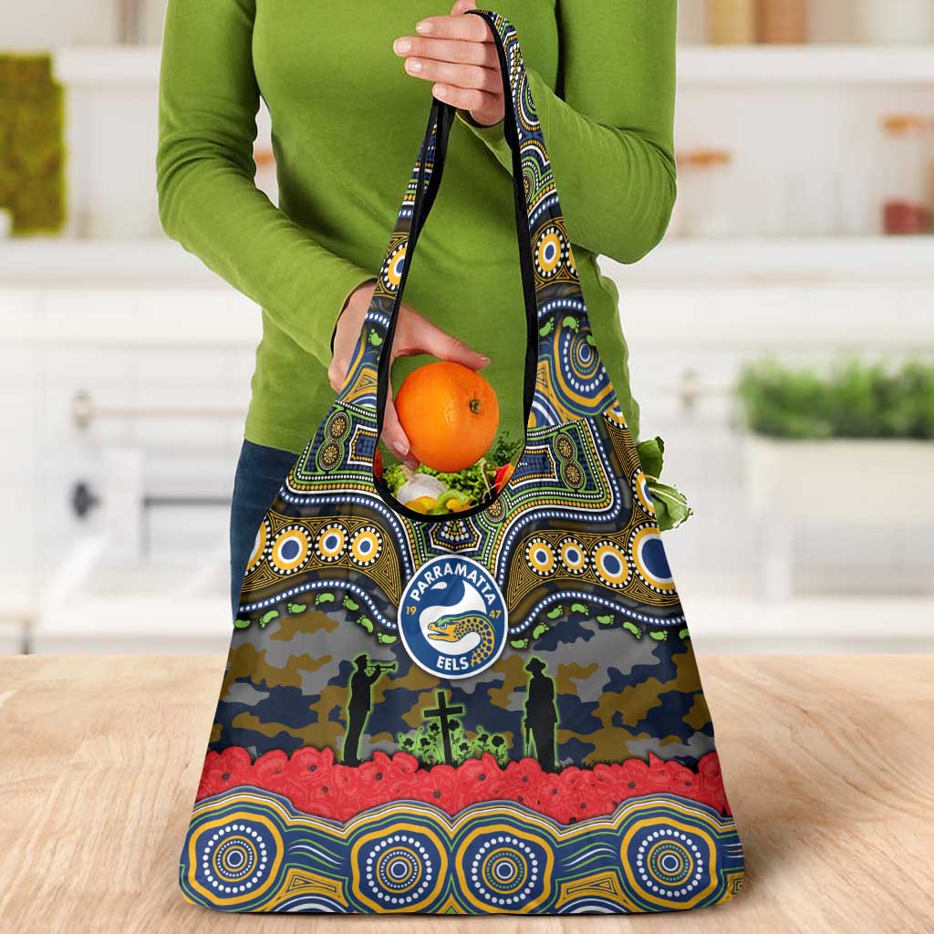 ANZAC Day Parramatta Eels Grocery Bag Military Memorial Aboriginal Indigenous Art