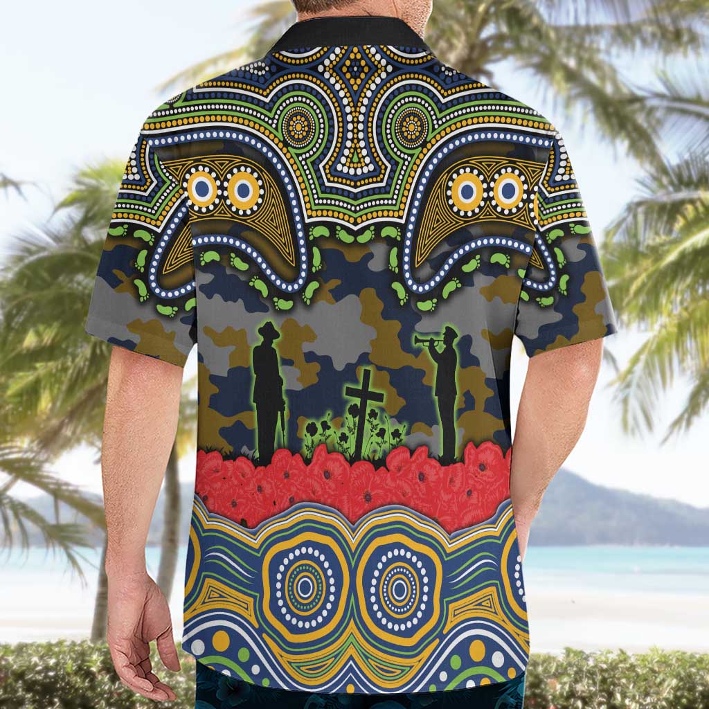 ANZAC Day Parramatta Eels Hawaiian Shirt Military Memorial Aboriginal Indigenous Art
