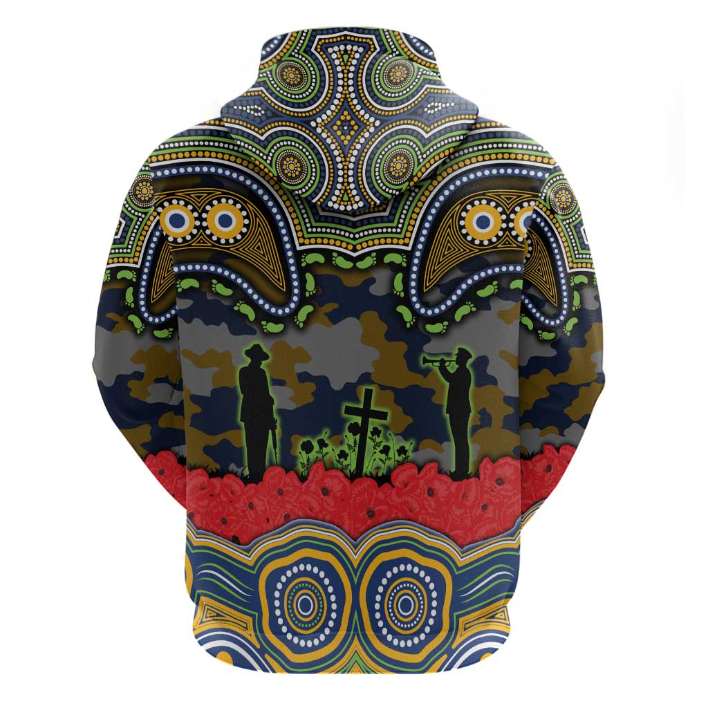 ANZAC Day Parramatta Eels Hoodie Military Memorial Aboriginal Indigenous Art
