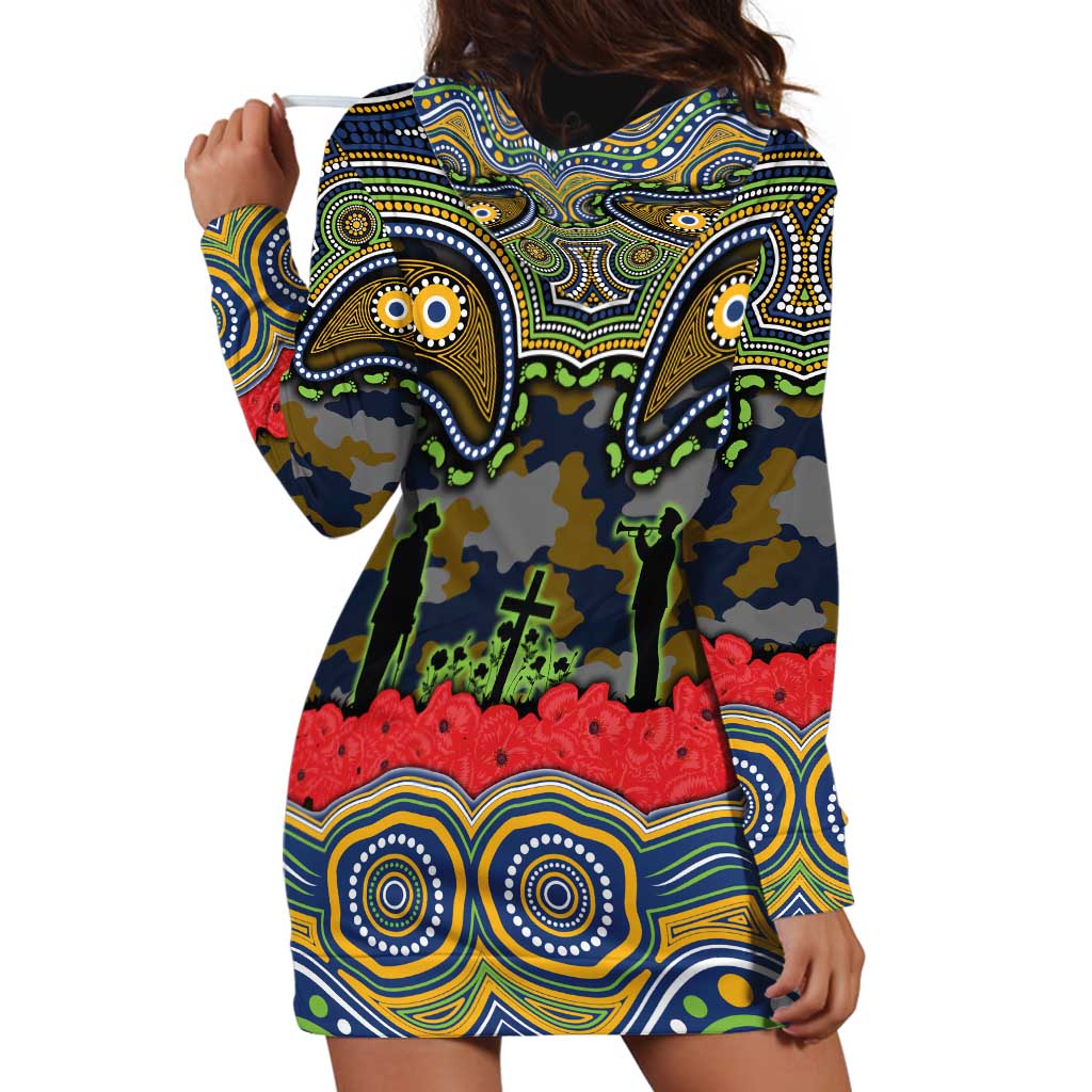 ANZAC Day Parramatta Eels Hoodie Dress Military Memorial Aboriginal Indigenous Art