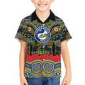 ANZAC Day Parramatta Eels Kid Hawaiian Shirt Military Memorial Aboriginal Indigenous Art
