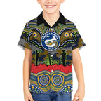 ANZAC Day Parramatta Eels Kid Hawaiian Shirt Military Memorial Aboriginal Indigenous Art