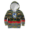 ANZAC Day Parramatta Eels Kid Hoodie Military Memorial Aboriginal Indigenous Art