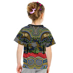 ANZAC Day Parramatta Eels Kid T Shirt Military Memorial Aboriginal Indigenous Art