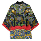 ANZAC Day Parramatta Eels Kimono Military Memorial Aboriginal Indigenous Art