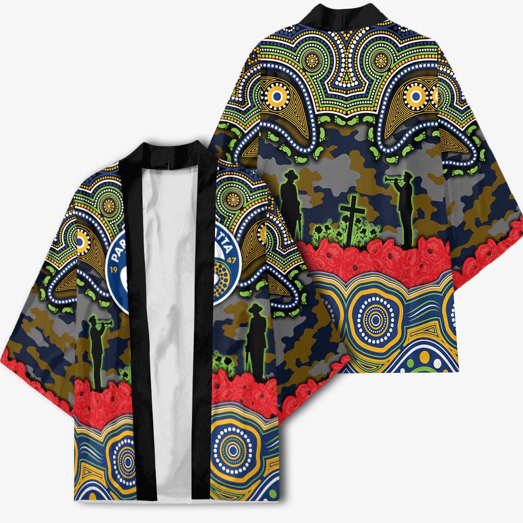 ANZAC Day Parramatta Eels Kimono Military Memorial Aboriginal Indigenous Art