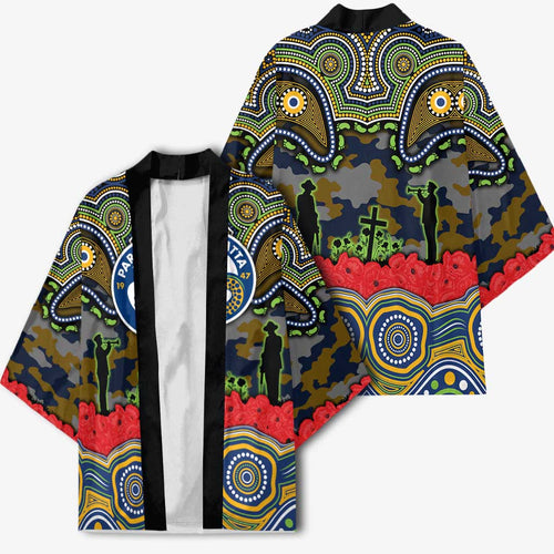 ANZAC Day Parramatta Eels Kimono Military Memorial Aboriginal Indigenous Art