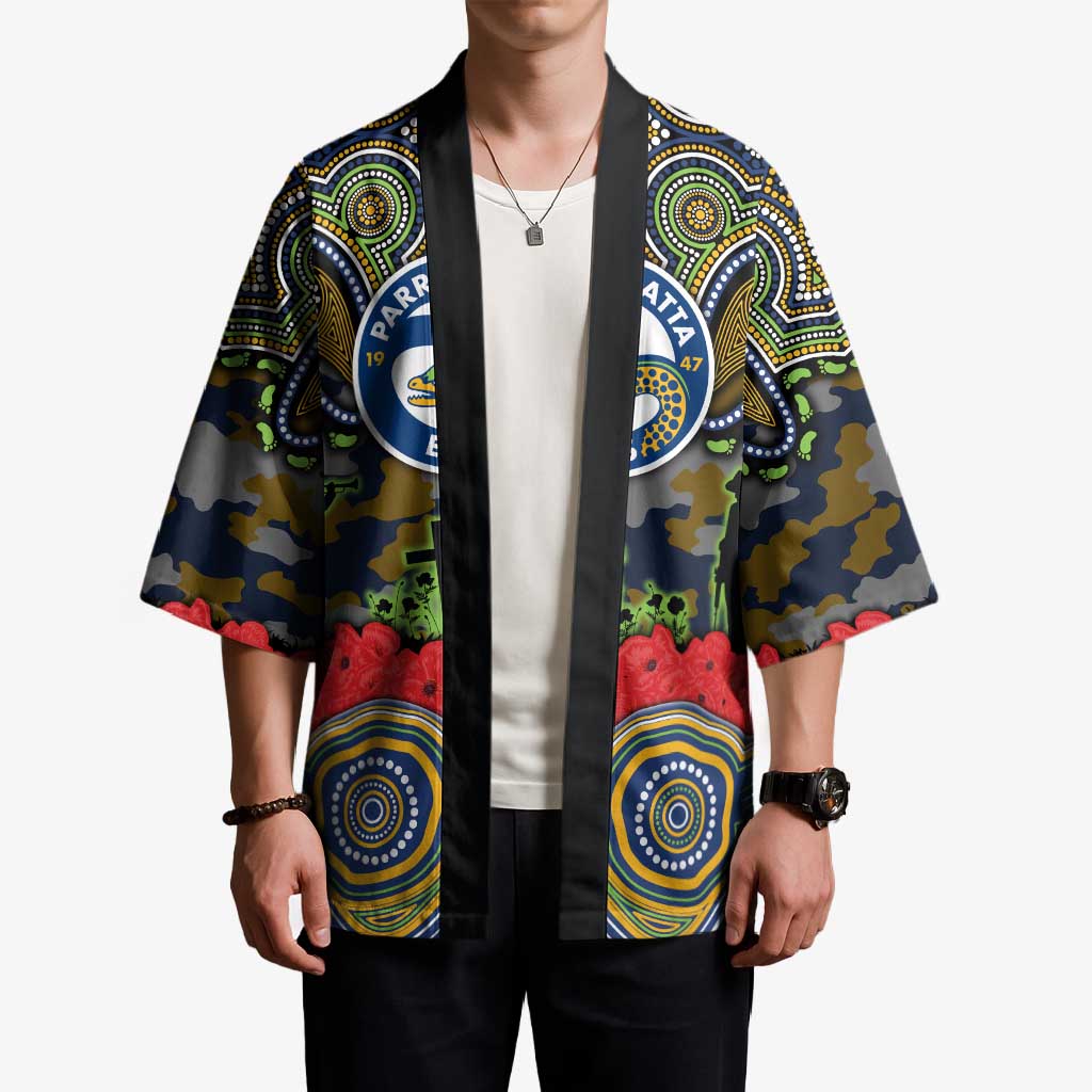 ANZAC Day Parramatta Eels Kimono Military Memorial Aboriginal Indigenous Art