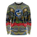 ANZAC Day Parramatta Eels Long Sleeve Shirt Military Memorial Aboriginal Indigenous Art