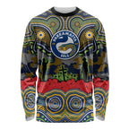 ANZAC Day Parramatta Eels Long Sleeve Shirt Military Memorial Aboriginal Indigenous Art