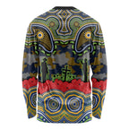 ANZAC Day Parramatta Eels Long Sleeve Shirt Military Memorial Aboriginal Indigenous Art