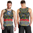 ANZAC Day Parramatta Eels Men Tank Top Military Memorial Aboriginal Indigenous Art