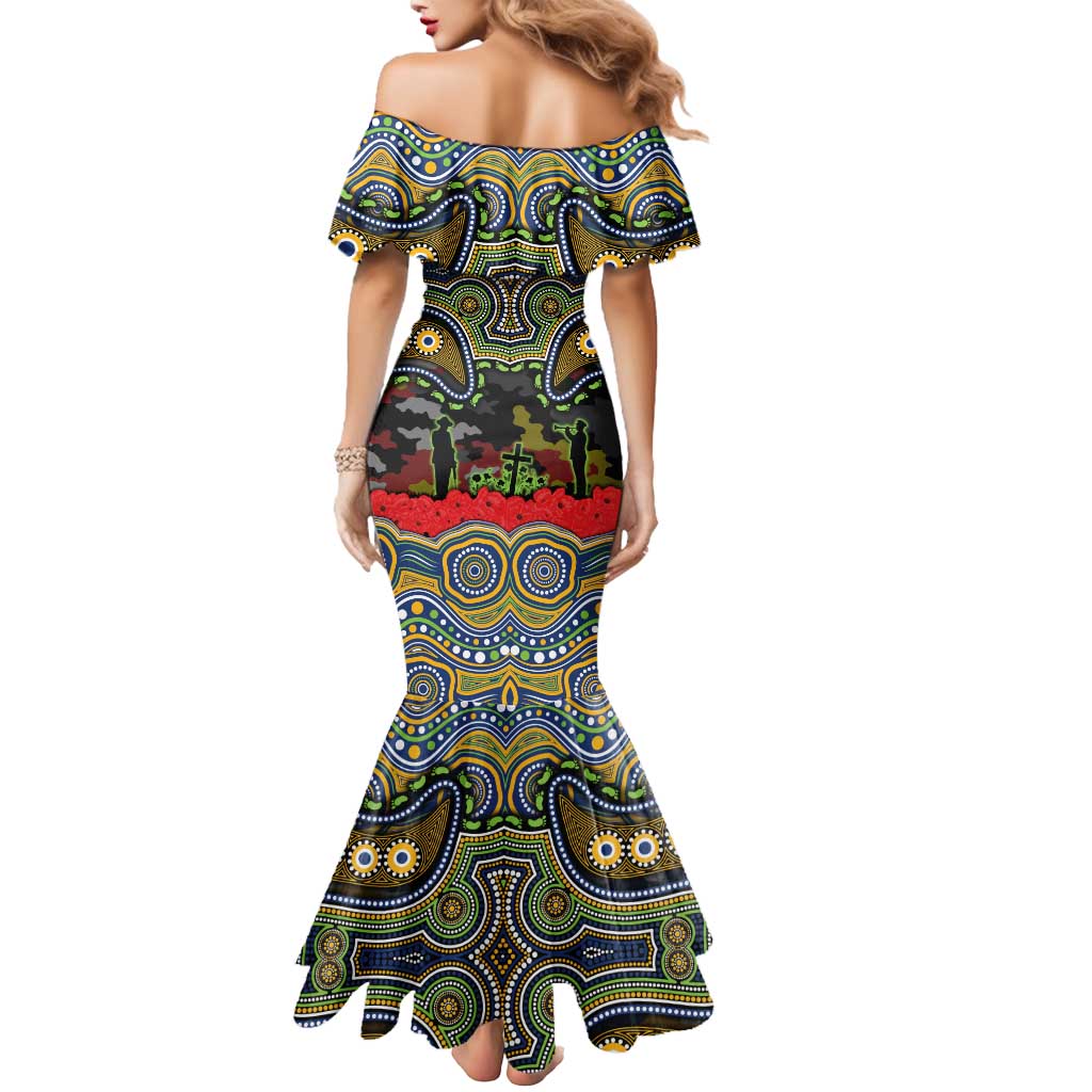 ANZAC Day Parramatta Eels Mermaid Dress Military Memorial Aboriginal Indigenous Art